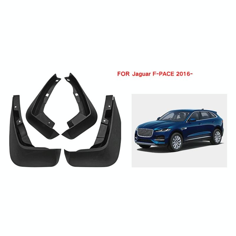 For Jaguar F-Pace 2016-2023 4Pcs / Set Car Auto Soft Plastic Splash Flaps Fender Guard