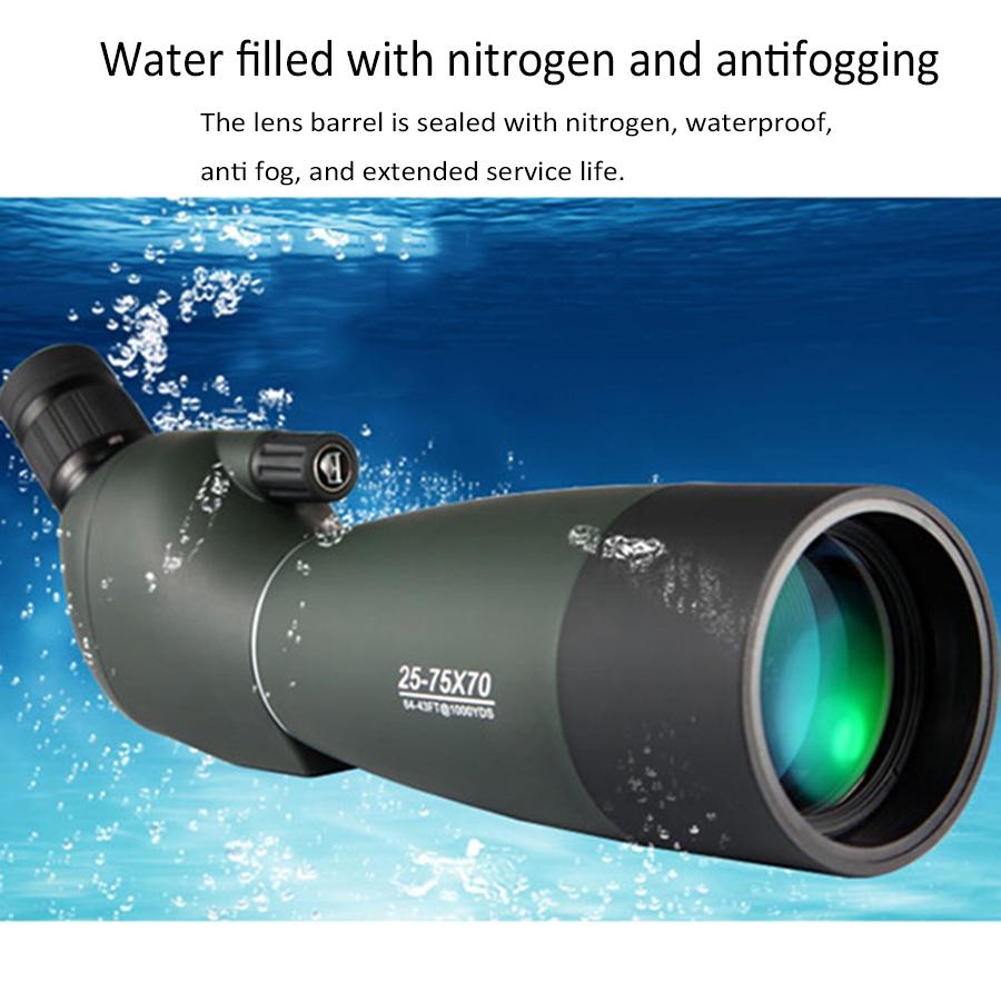 High Definition 25-75X70 Zoom Monocular Telescope For Outdoor Use