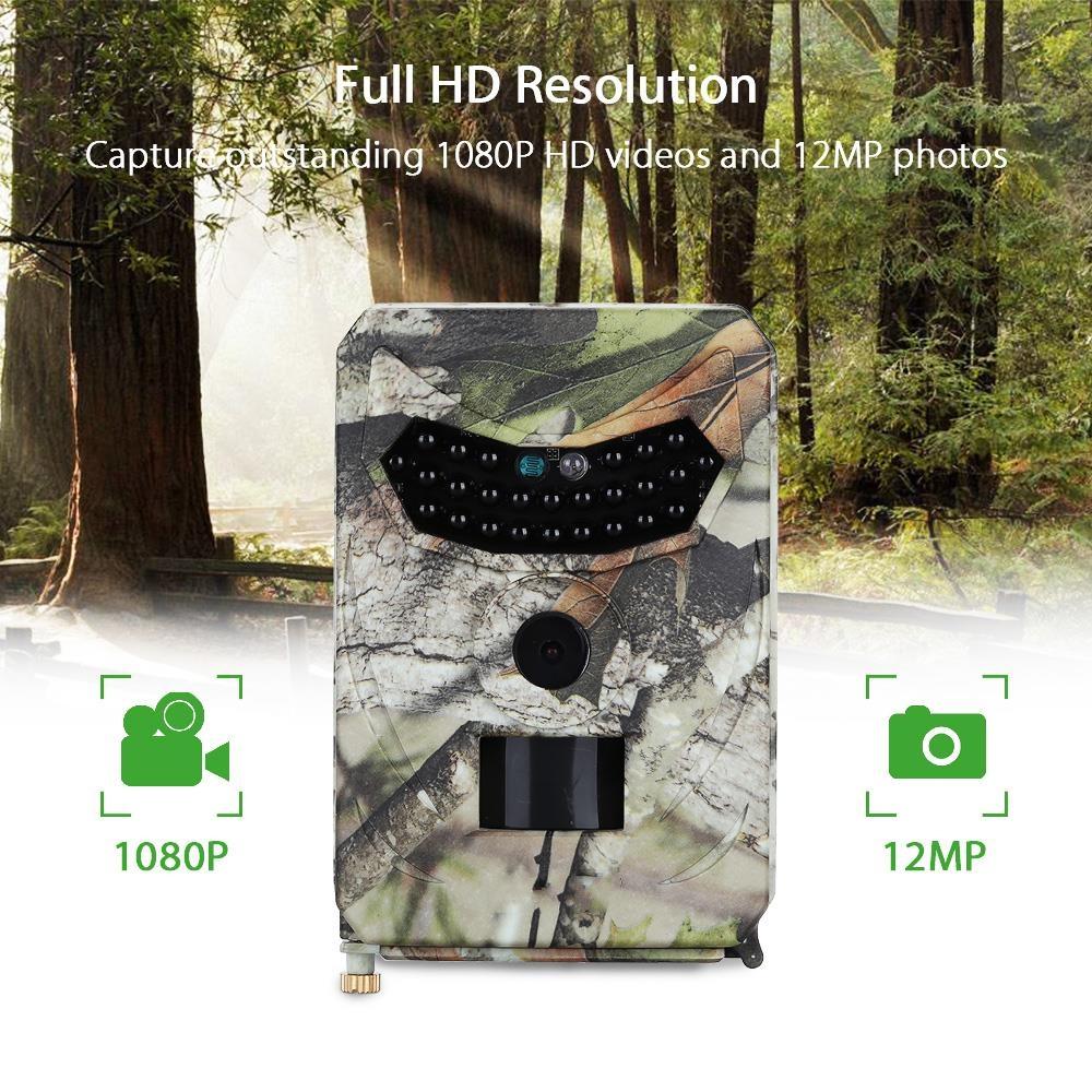 Waterproof Night Vision Hunting Trail Camera With Wide Angle And Pir Sensor