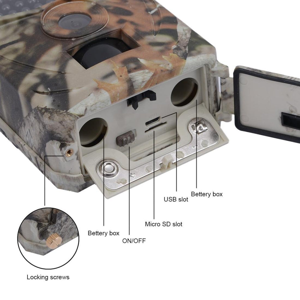Waterproof Night Vision Hunting Trail Camera With Wide Angle And Pir Sensor