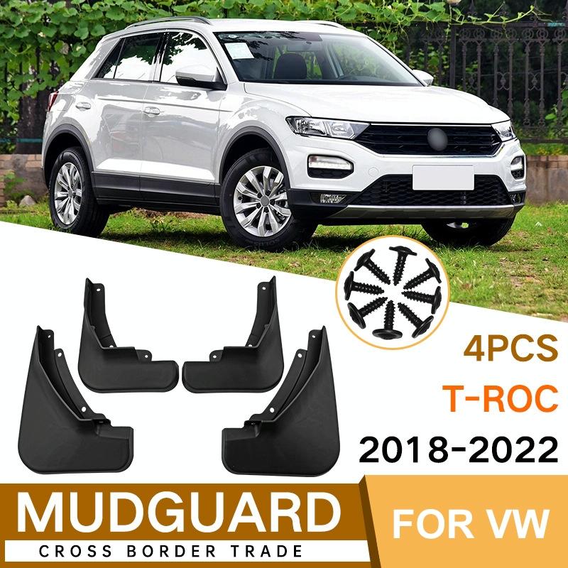 For Volkswagen T-Roc 2018-2022 4Pcs / Set Car Auto Soft Plastic Splash Flaps Fender Guard