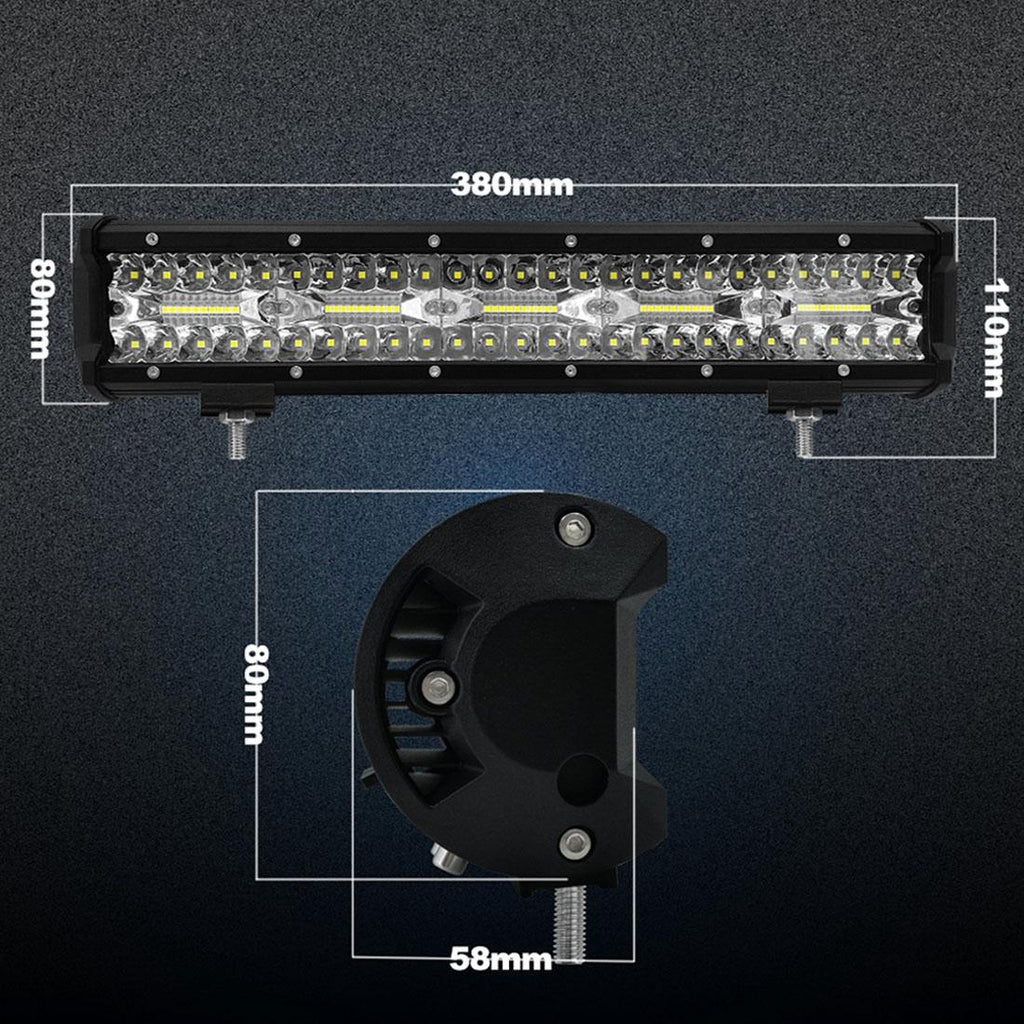 15 Inch 75W 7500Lm 6000K Led Strip Working Refit Off - Road Vehicle Lamp Roof Strip Light