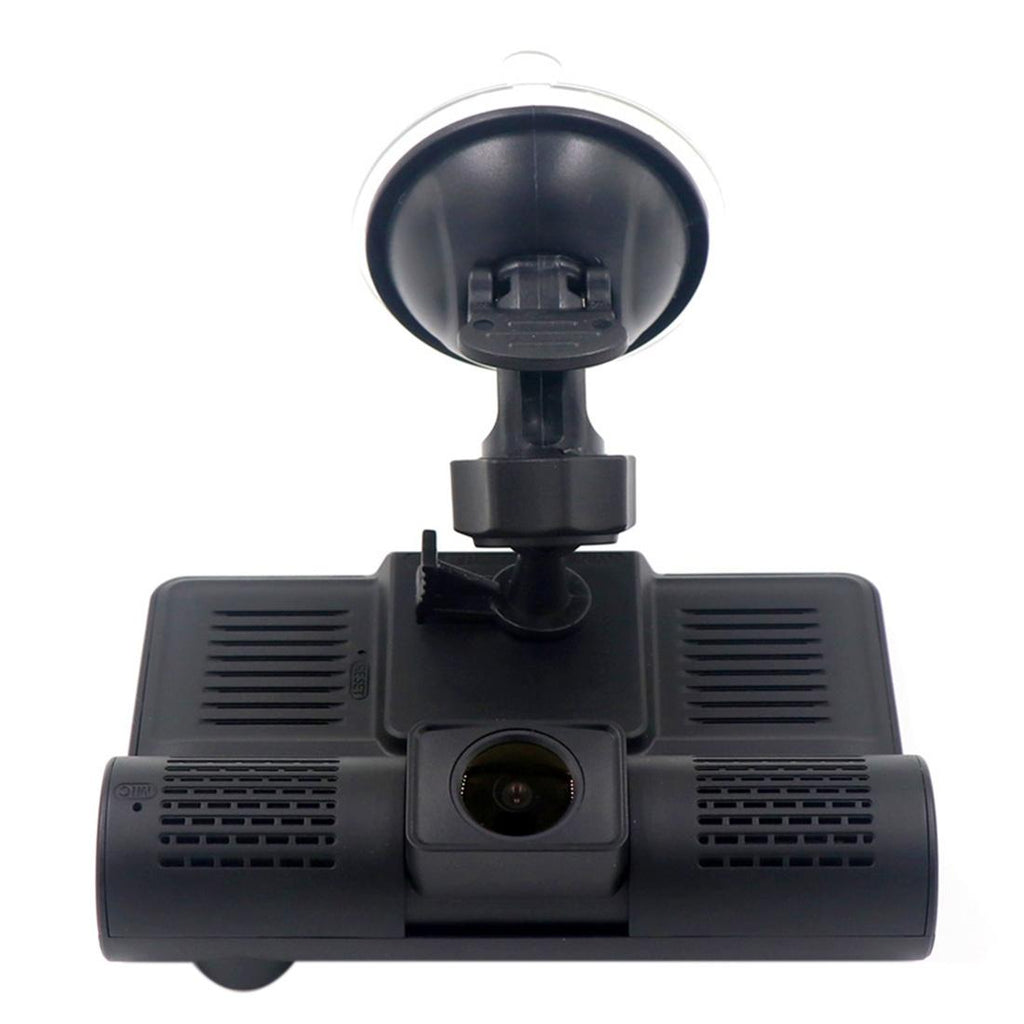 Full Hd 1080p 3-channel Car Dvr with 4 Ips Screen 5mp Camera and 170 Degree Wide Angle