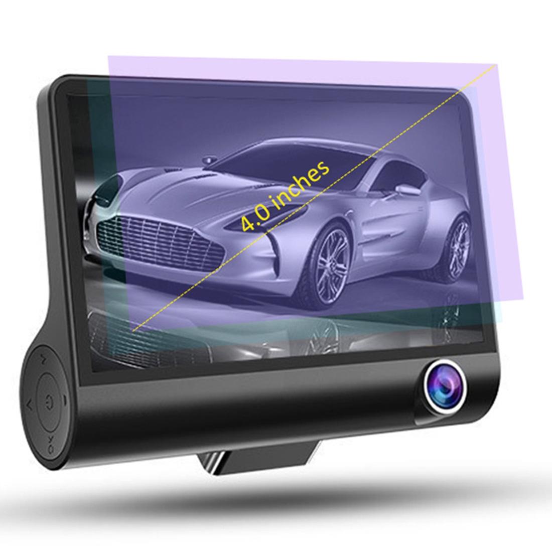 Full Hd 1080p 3-channel Car Dvr with 4 Ips Screen 5mp Camera and 170 Degree Wide Angle