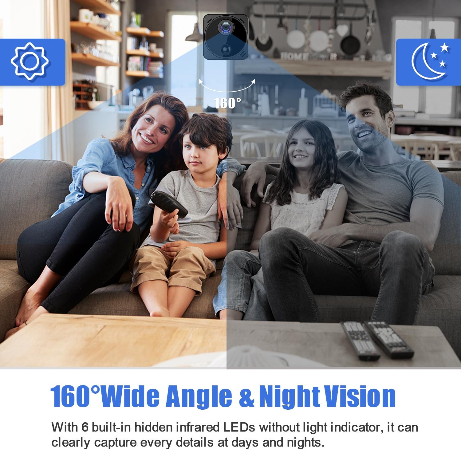 Mini Hd Webcam With Night Vision For Remote Monitoring