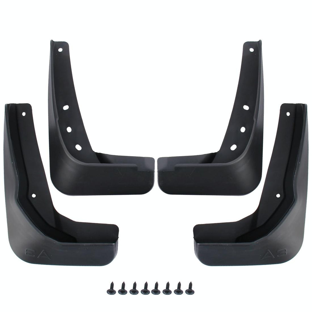 4 Pcs Car Auto Semi-Rigid Pvc Splash Flaps Fender Guard For Audi A3 Sedan 2014