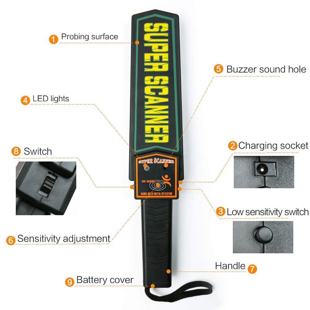 Hand-held Metal Detector - 60mm Detection Distance