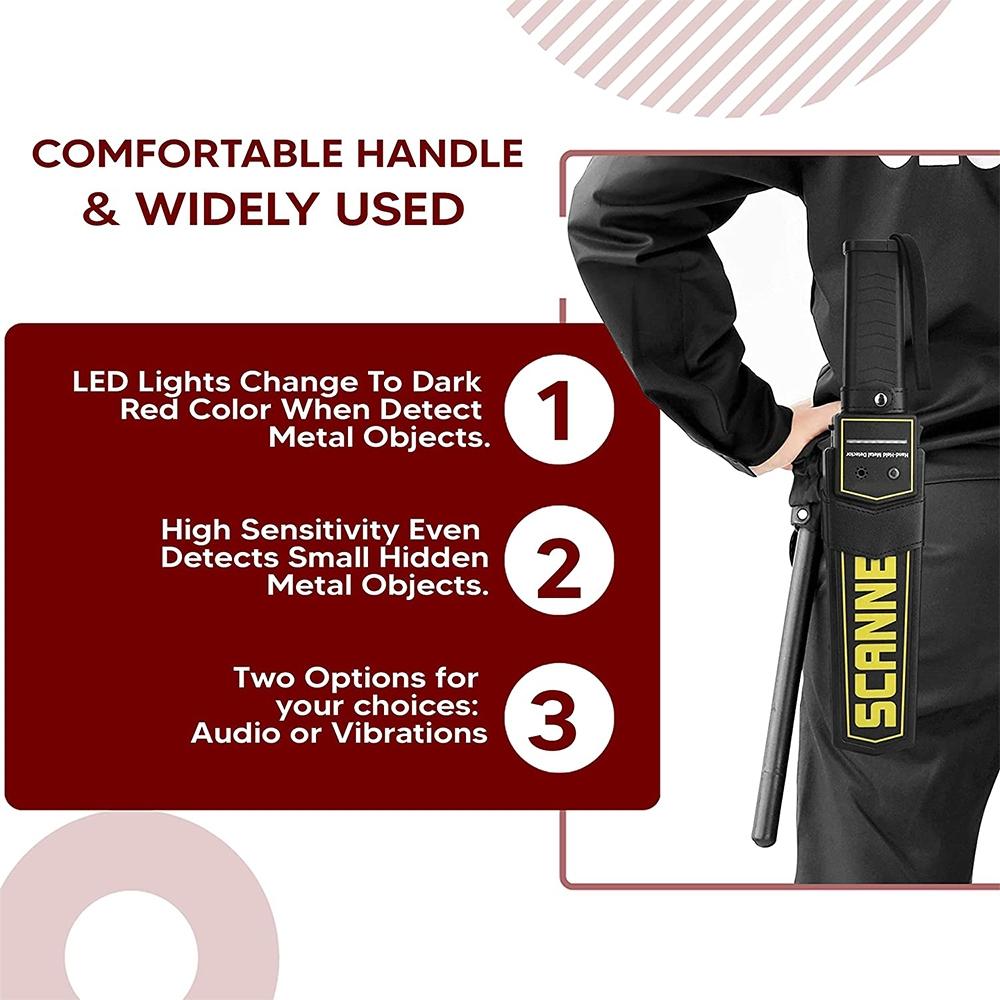 Hand-held Metal Detector - 60mm Detection Distance