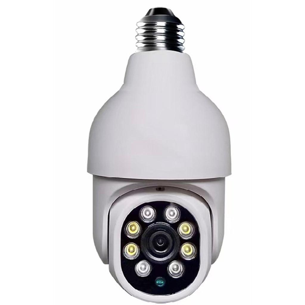 Outdoor Wifi Light Bulb Camera With Night Vision & Motion Detection - Tf Card Support