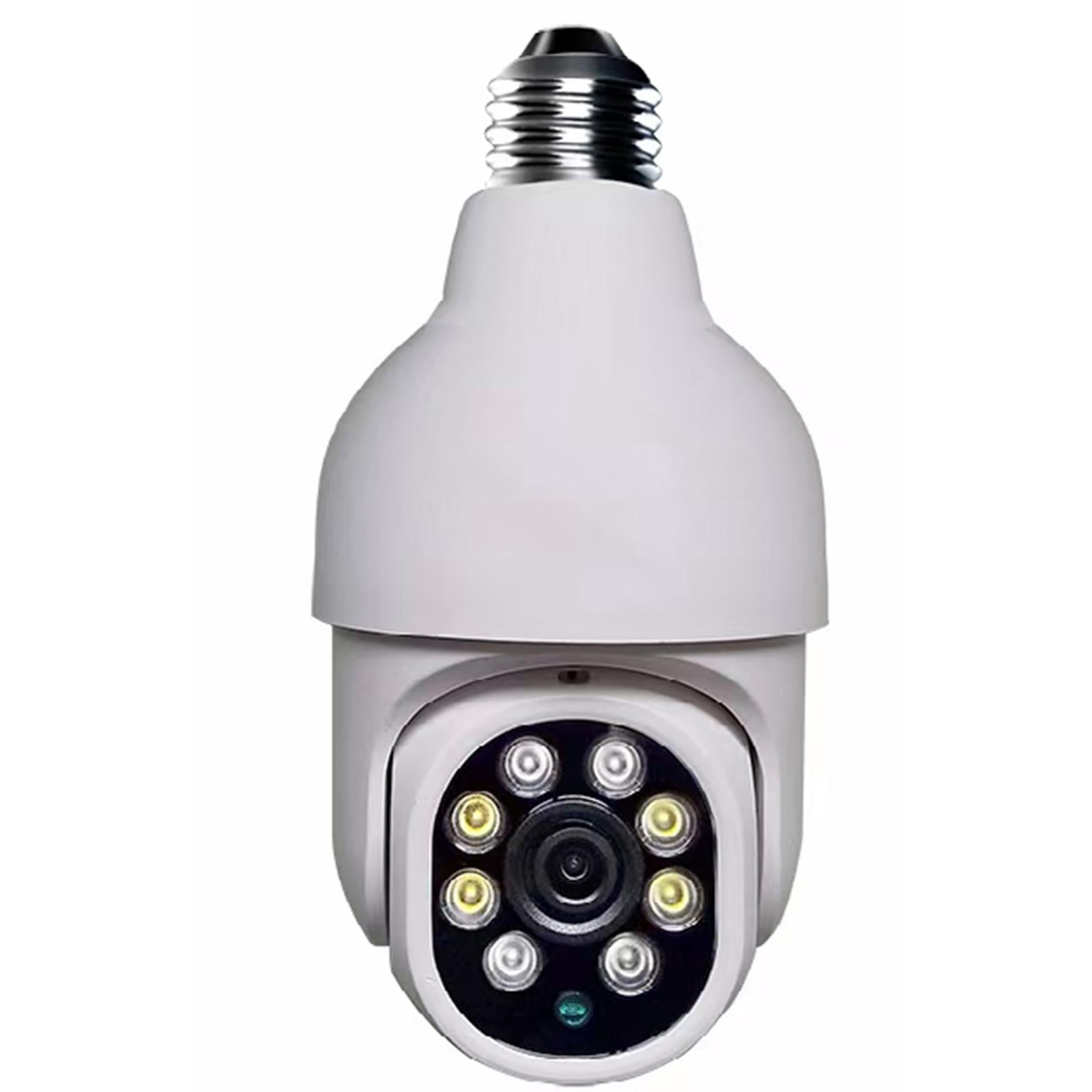 Outdoor Wifi Light Bulb Camera With Night Vision & Motion Detection - Tf Card Support