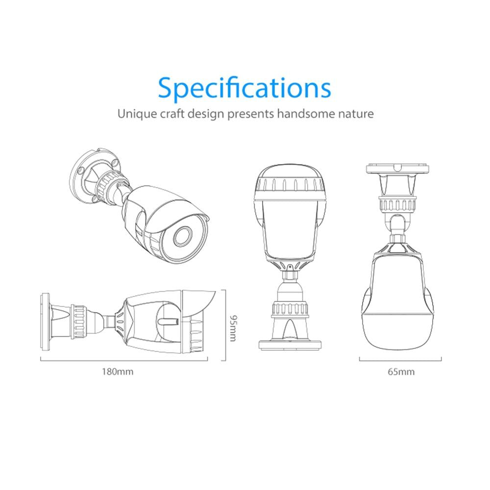 Outdoor Wifi Ip Camera With Night Vision & Remote Control - Waterproof