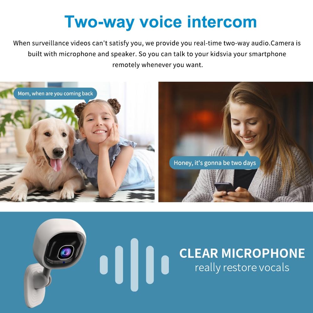Wireless Camera With Motion Detection Two-Way Audio Night Vision