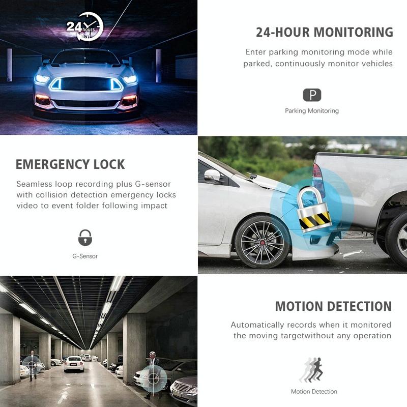 1080p Hd Multi-language Driving Recorder with 3 Lenses