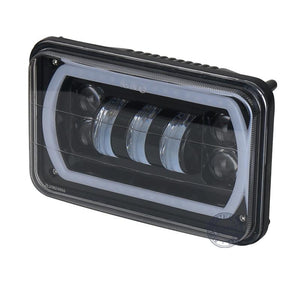 5 Inch 30W Dc 10 - 30V 7200Lm Ip67 Car Led Turn Signal / Headlight With Angel Eyes