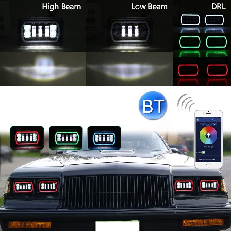 5 Inch 30W Dc 10 - 30V 7200Lm Ip67 Car Led Turn Signal / Headlight With Angel Eyes