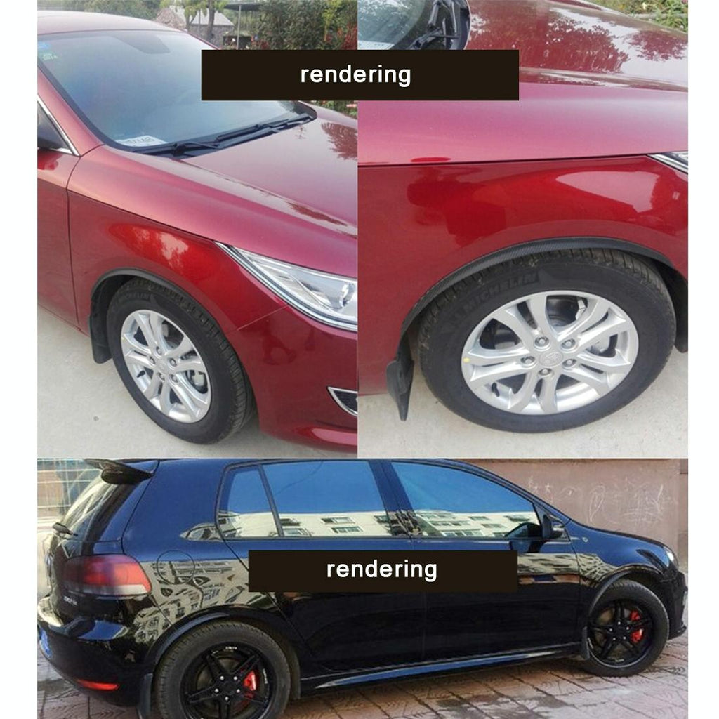 2 Pcs 45Cm Car Stickers Rubber Large Round Arc Strips Universal Fender Flares Wheel Eyebrow Decal Sticker Eyebrow Car-Covers Black Striped Round Arc Strips - 54Cm