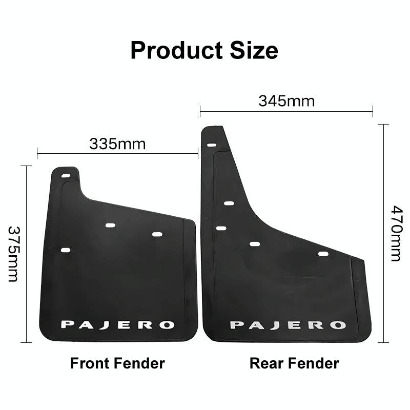 For Mitsubishi Pajero 2004-2021 4Pcs / Set Car Auto Soft Plastic Splash Flaps Fender Guard