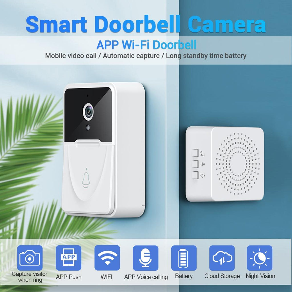 Wireless Doorbell Camera With App & Two-Way Voice & Cloud Storage - Compact