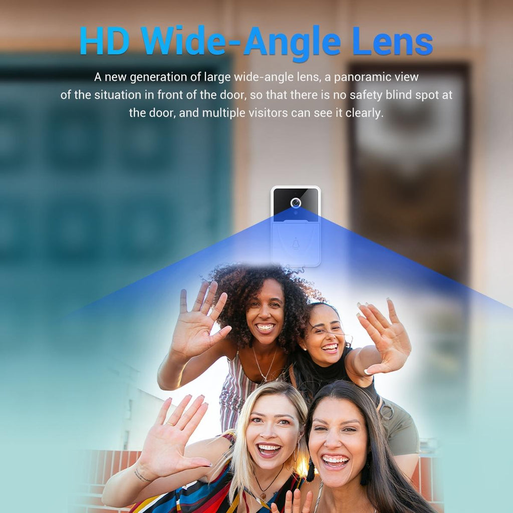 Wireless Doorbell Camera With App & Two-Way Voice & Cloud Storage - Compact