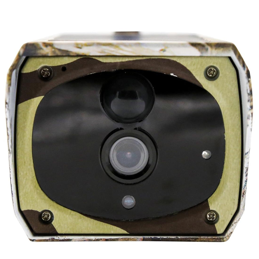 1080P Hd Solar Wifi Camera With Motion Detection & Night Vision - Maple Leaf Pattern