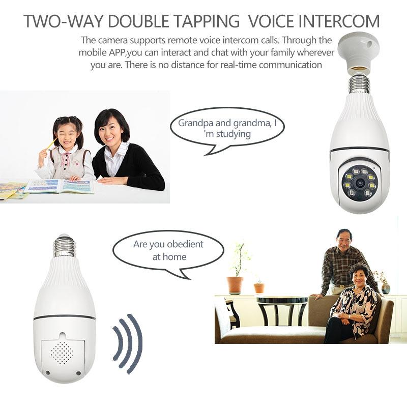 Smart Wifi Bulb Camera With Night Vision & Motion Detection - 3Mp Hd