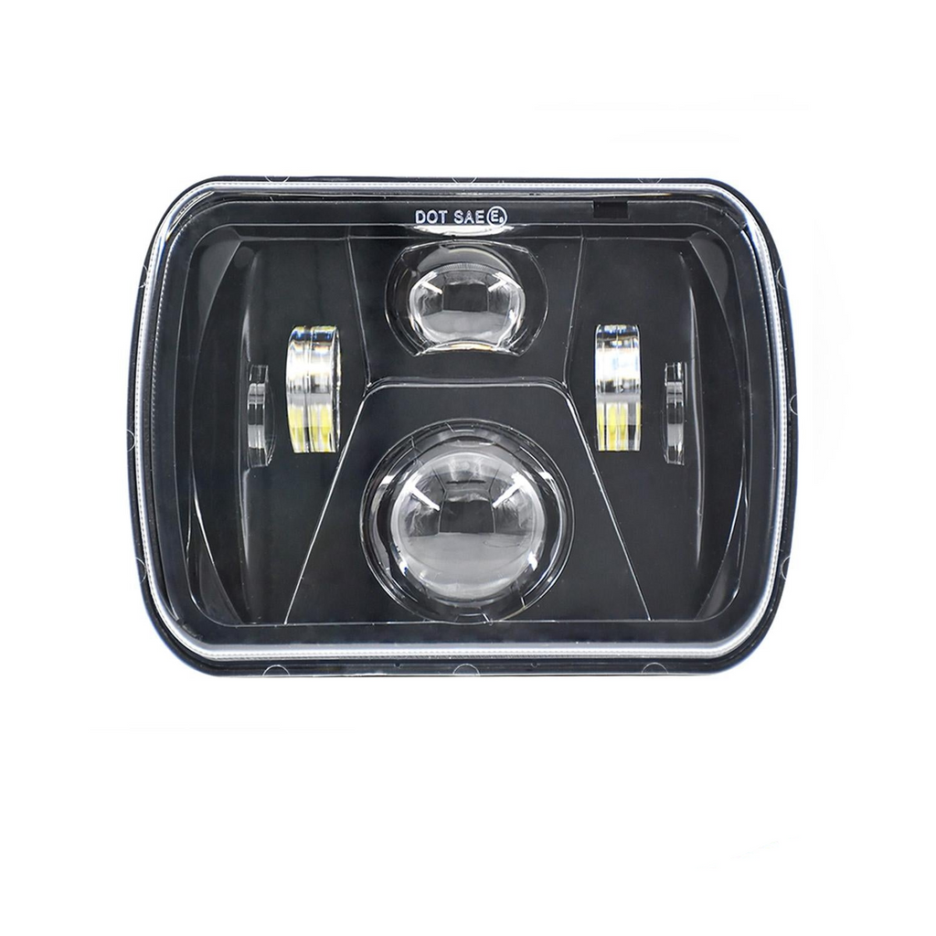 7 Inch 5X7 / 7X6 H4 Dc 9V - 30V 3500Lm 35W Car Square Shape Led Headlight Lamps For Jeep Wrangler