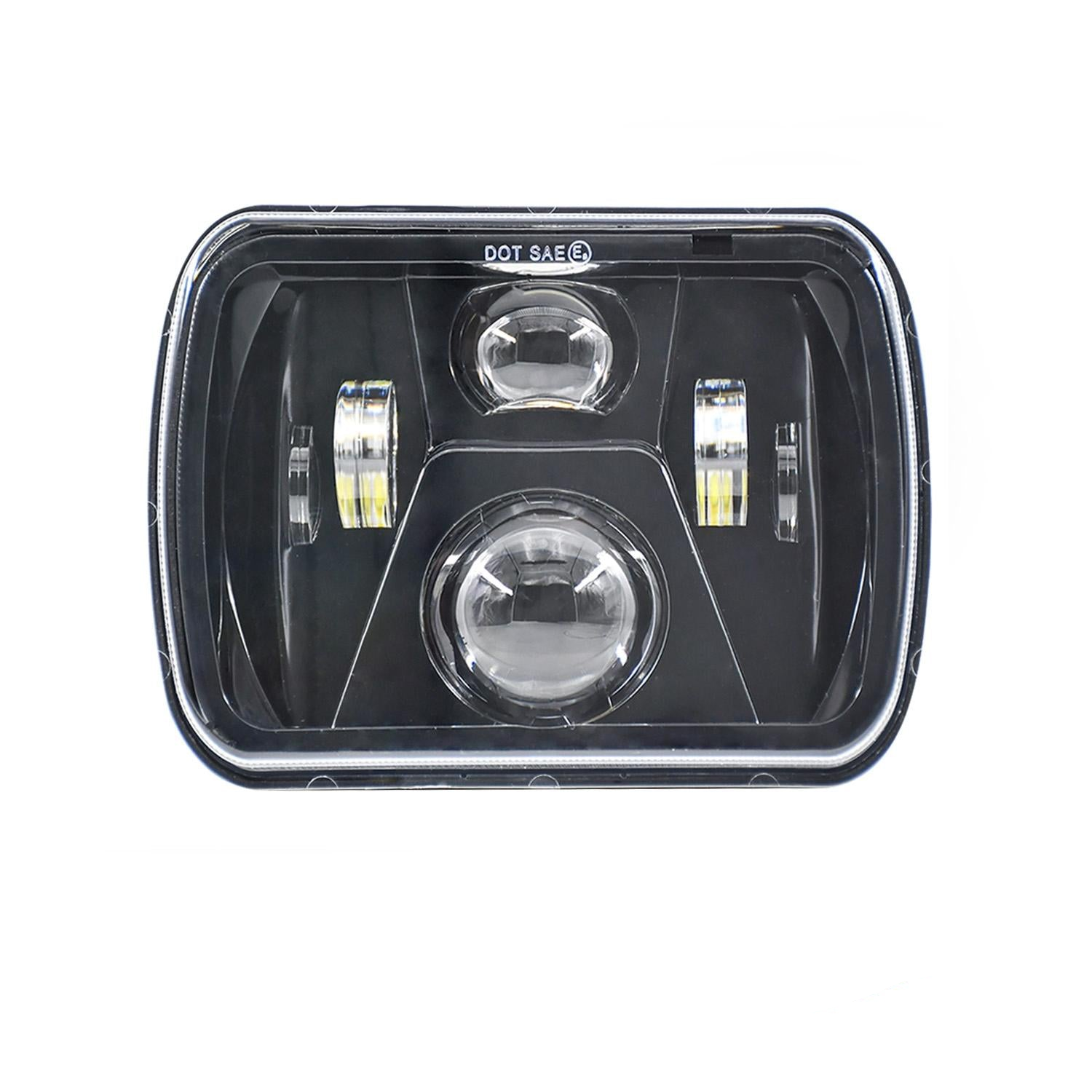 7 Inch 5X7 / 7X6 H4 Dc 9V - 30V 3500Lm 35W Car Square Shape Led Headlight Lamps For Jeep Wrangler