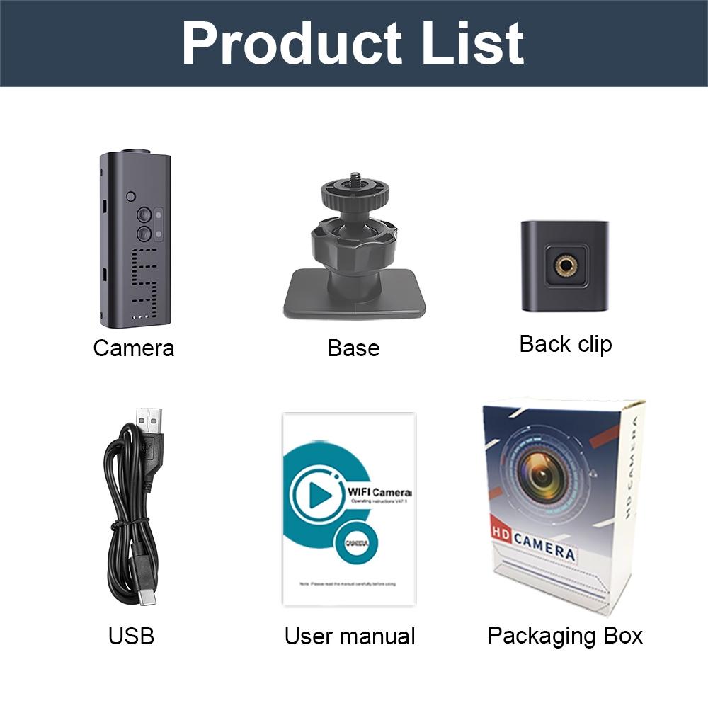 Smart Wifi Camera With Infrared Night Vision - 720P Black