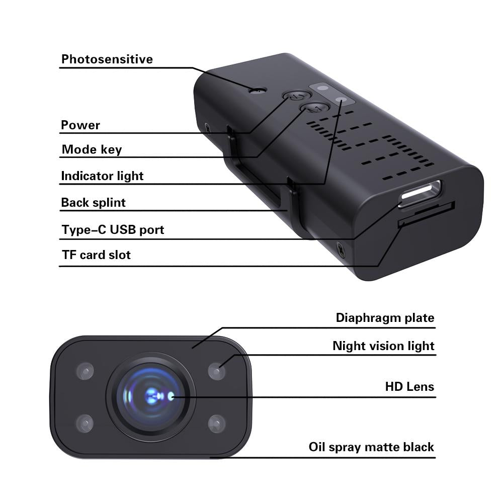 Smart Wifi Camera With Infrared Night Vision - 720P Black