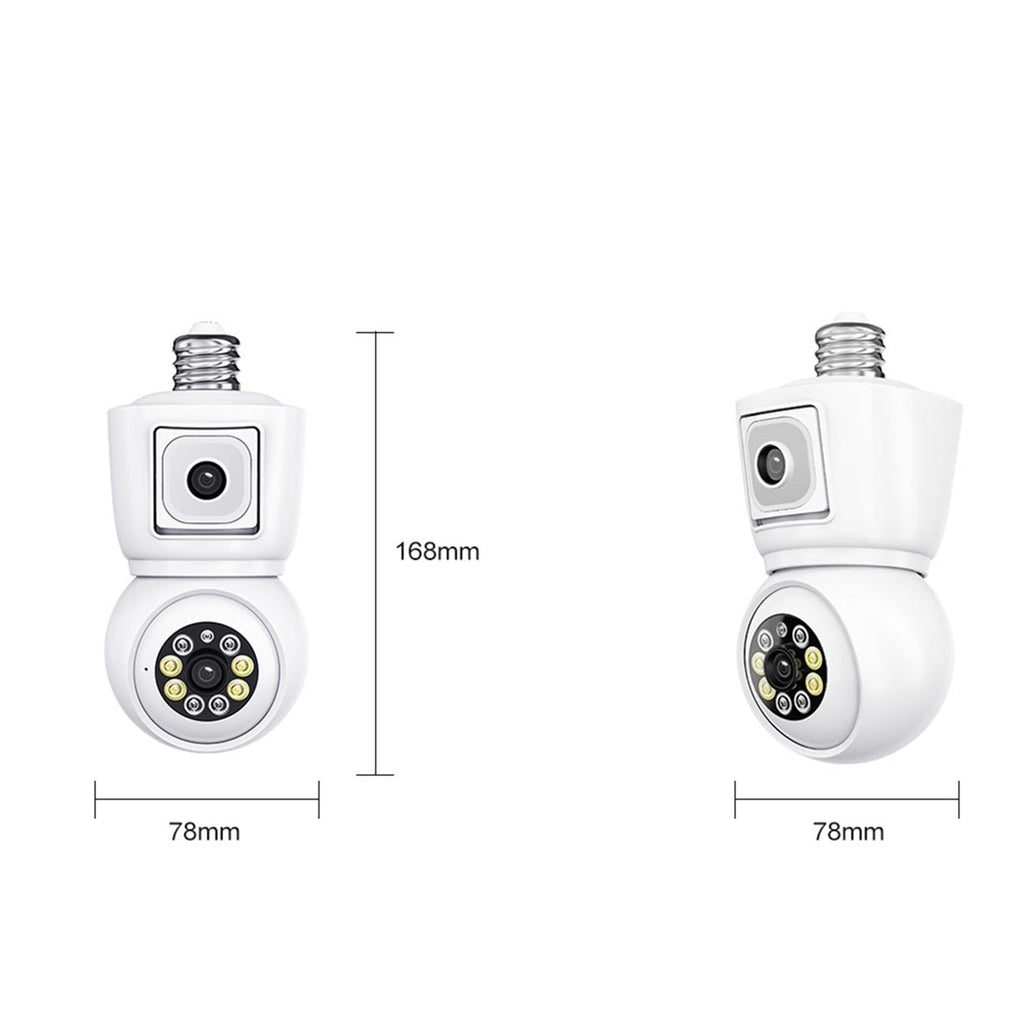 Waterproof Wifi Dual Lens Camera With Motion Detection And Two-Way Audio