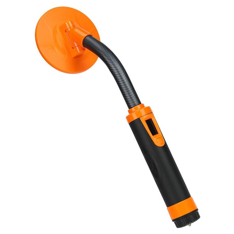 Handheld Metal Detector with Positioning Rod for Treasure Hunting - Orange