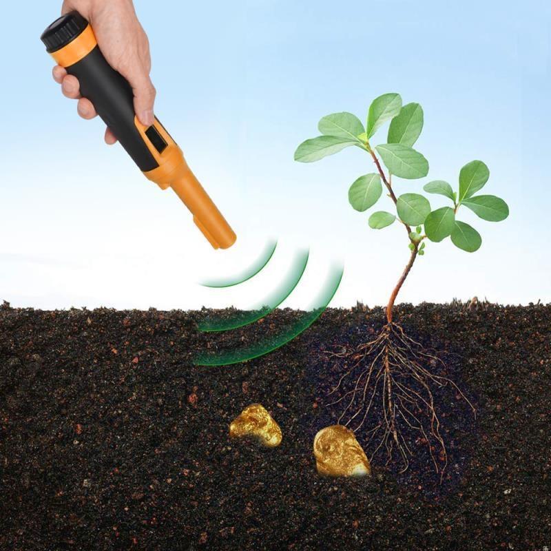 Waterproof Handheld Metal Detector with Lcd Display - Orange