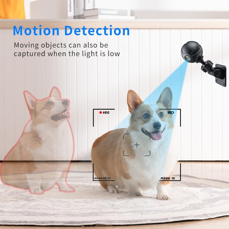 Mini Wifi Ip Camera With Night Vision And Motion Detection - Black