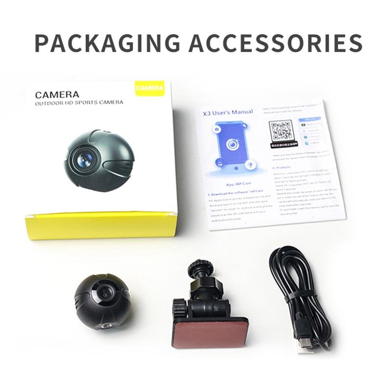 Mini Wifi Ip Camera With Night Vision And Motion Detection - Black