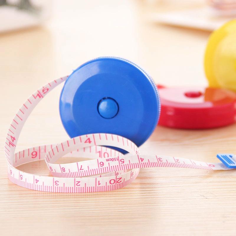 4-pack Mini Retractable Tape Measure - 1.5m Plastic Cute Automatic (random Color Delivery)