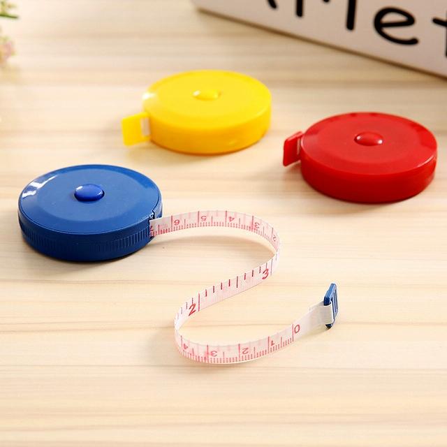 4-pack Mini Retractable Tape Measure - 1.5m Plastic Cute Automatic (random Color Delivery)