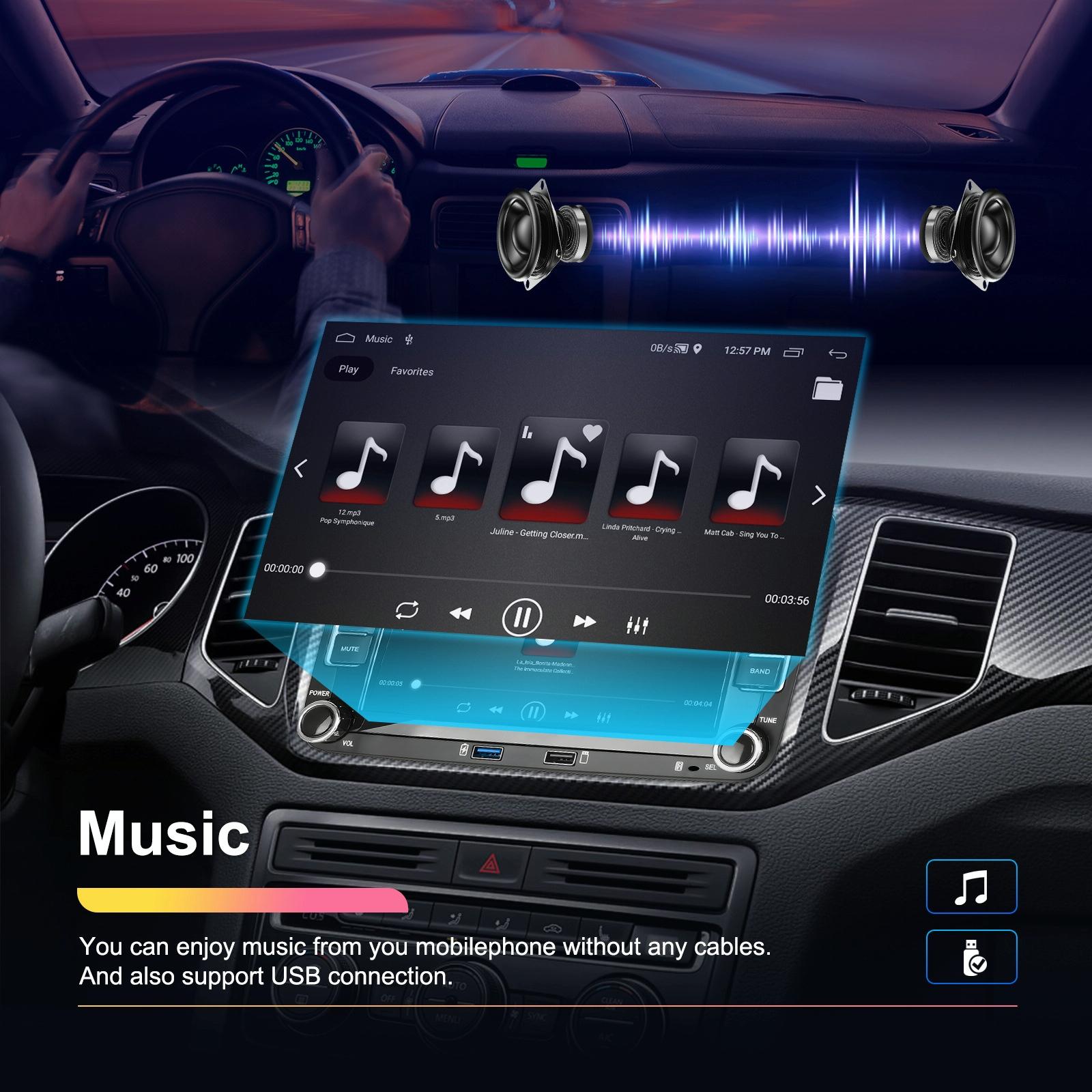 Android Carplay Navigation For Vw / Skoda - 1 + 32G Screen Reversing Camera