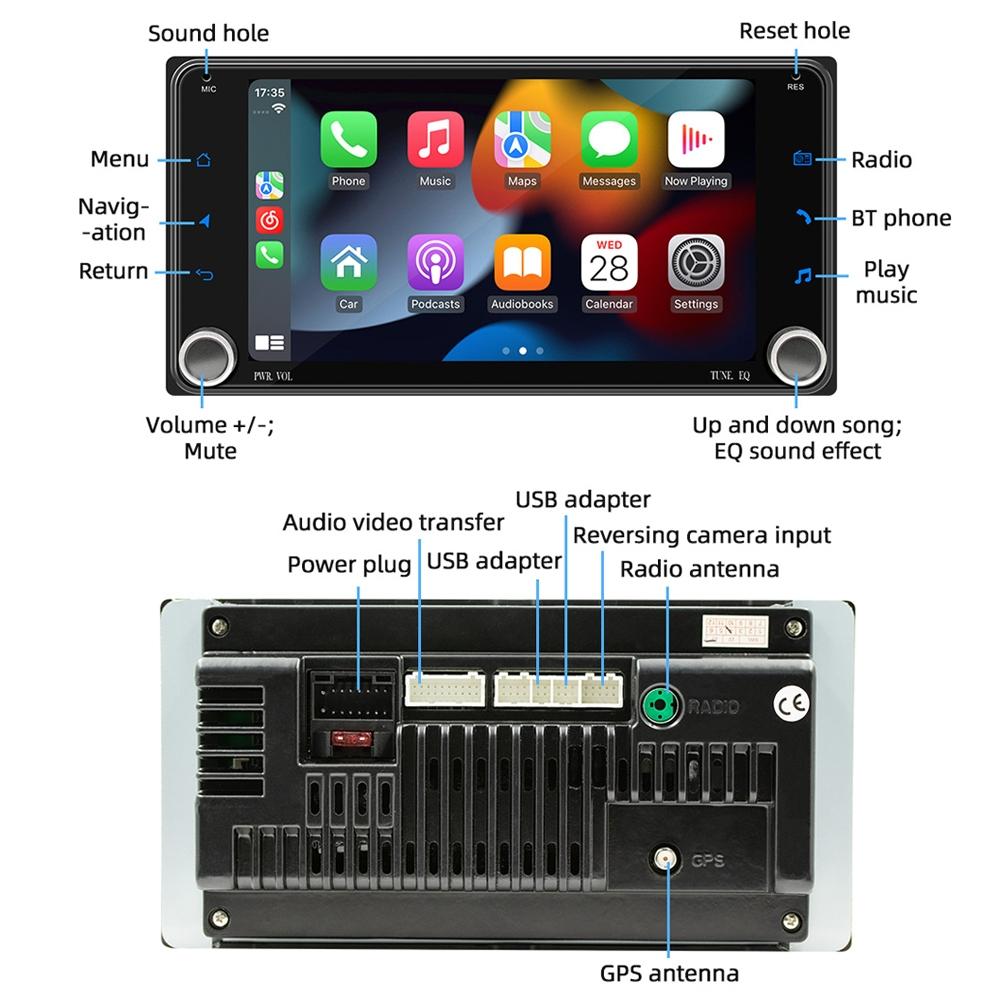 7 Inch Android Navigation For Toyota Corolla - Bluetooth Fm 1 + 32G