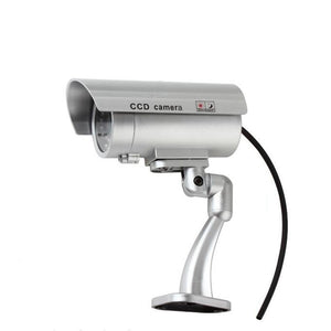 Realistic Dummy Cctv Camera With Flashing Led - Waterproof - Black