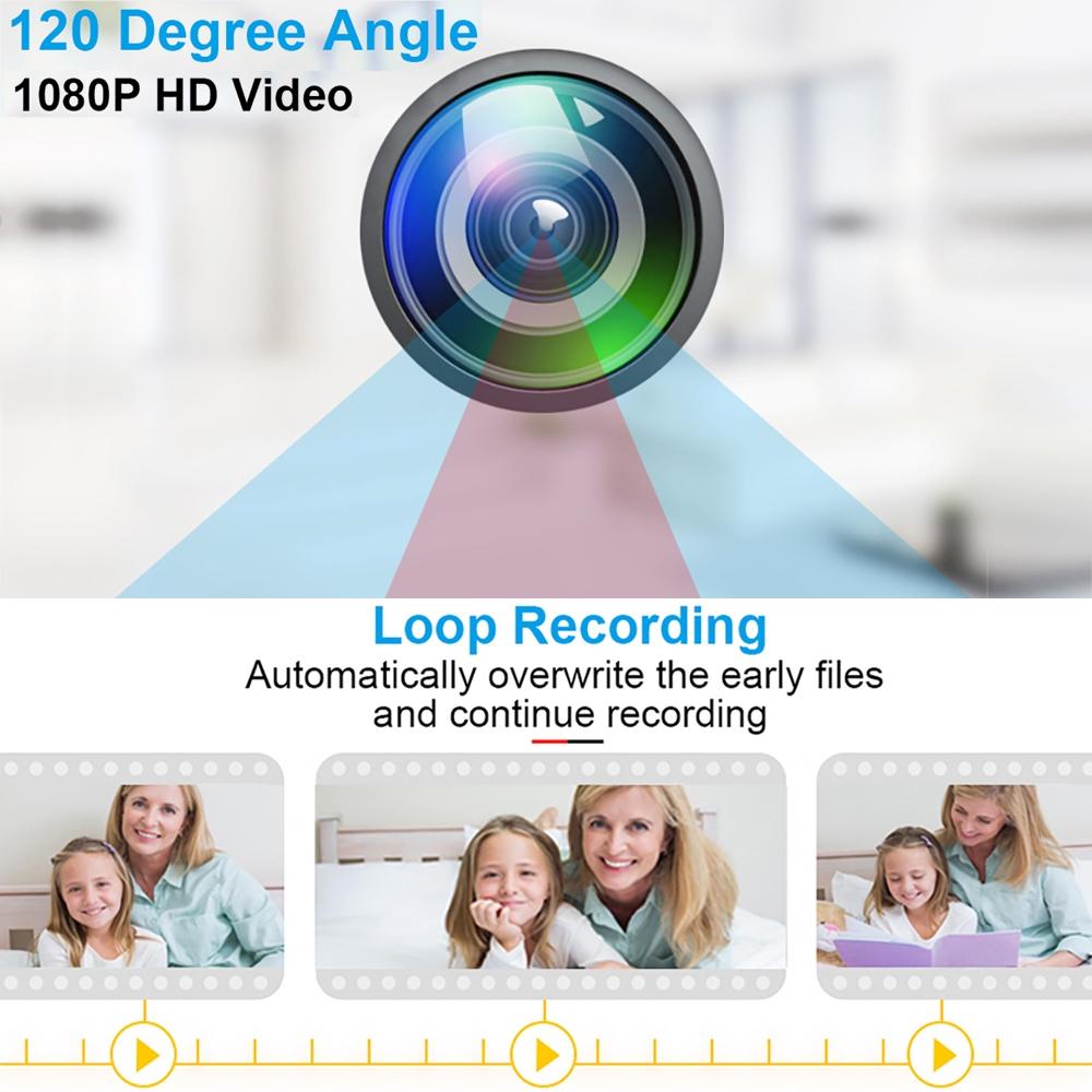 1080P Night Vision Surveillance Camera - Black