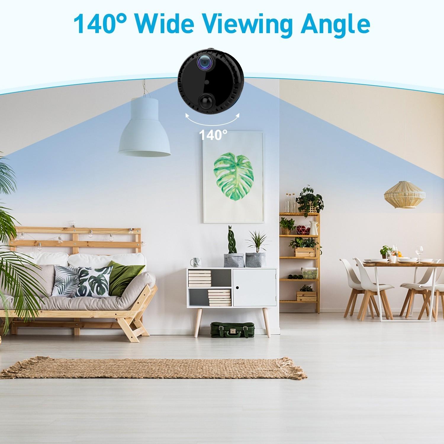 Hd Night Vision Wifi Camera For Home Monitoring - Black