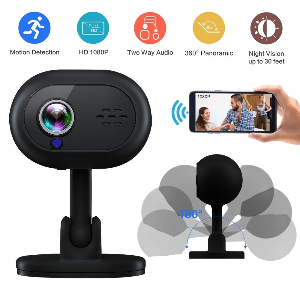 Wireless Mini Night Vision Camera With Wifi - Black