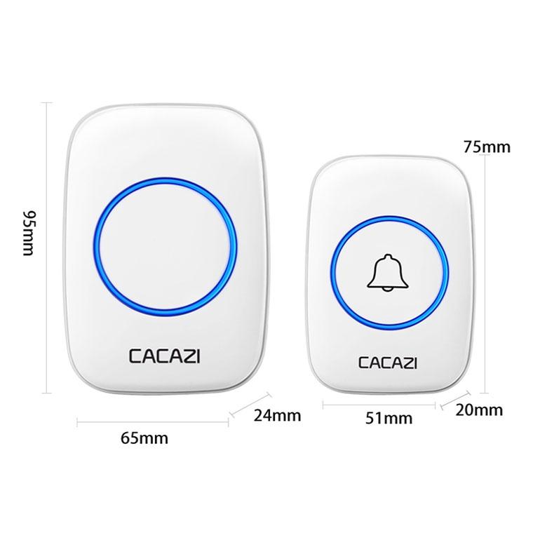 Wireless Waterproof Smart Doorbell - 2 Battery Options - White