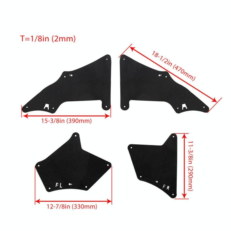 Front Wheel Fender Leather Lining For 03-17 Toyota Prado 2700 4000 Black