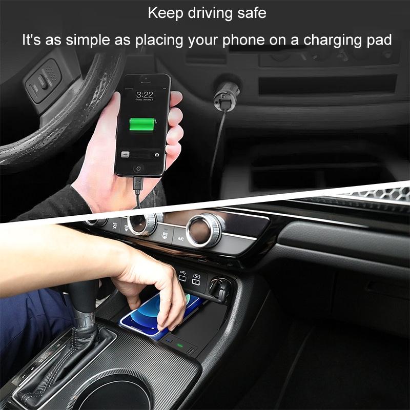 Wireless Charger for Left-hand Drive Honda Civic / Integra 22-23 - Black