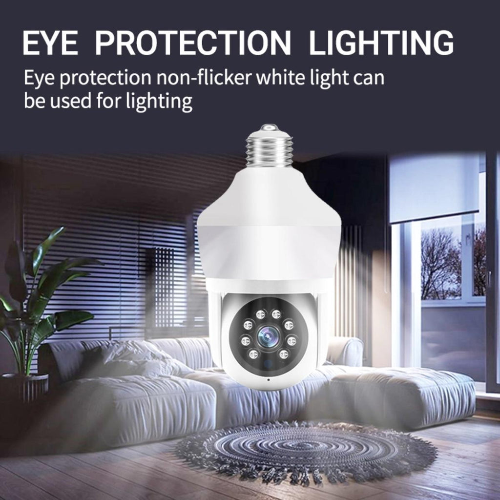 Smart Night Vision Camera With Motion Tracking And Voice Intercom - White