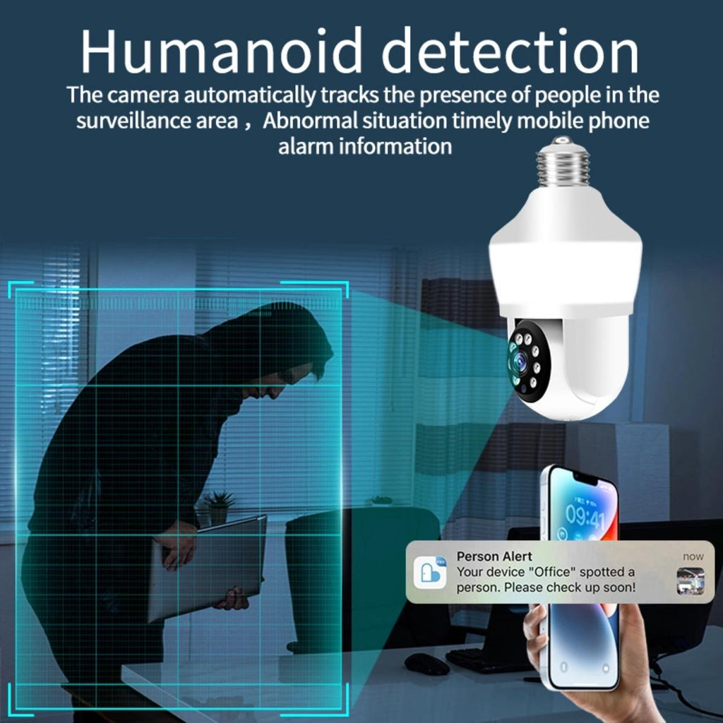 Smart Night Vision Camera With Motion Tracking And Voice Intercom - White