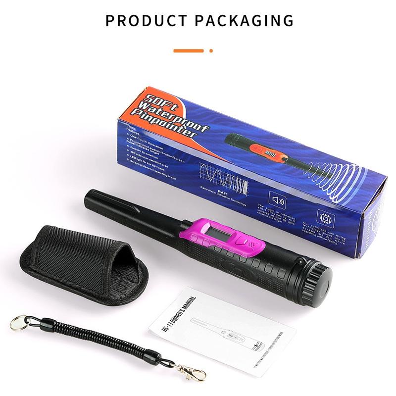 Small Handheld Metal Detector for Outdoor Treasure Hunting - Black Purple