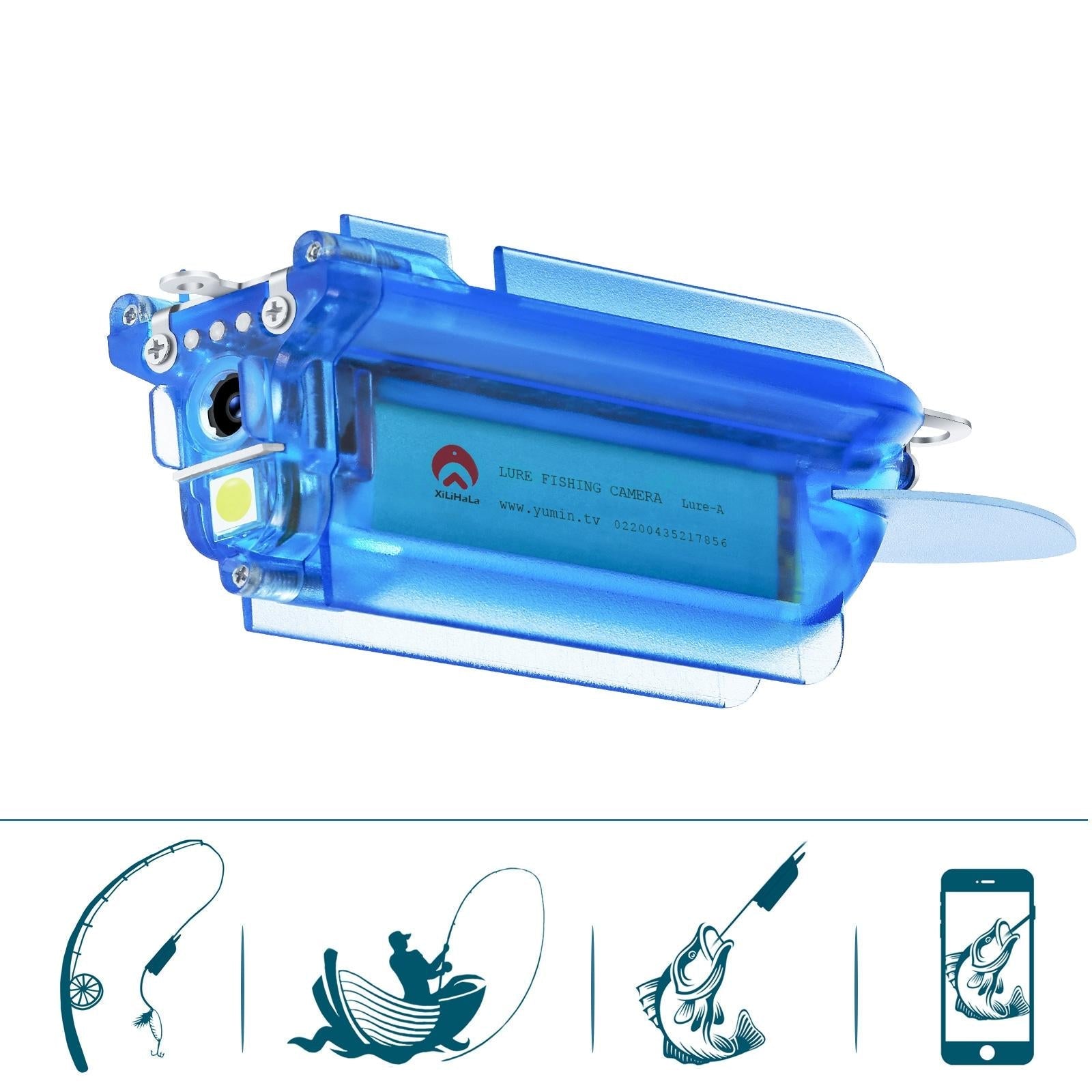 Wireless Underwater Fishing Camera With Loop Recording And Remote Control - Blue