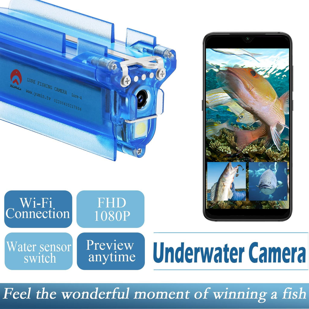 Wireless Underwater Fishing Camera With Loop Recording And Remote Control - Blue